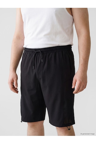 Lcw Swımwear Siyah Diz Hizası Boy Erkek Deniz Şortu
