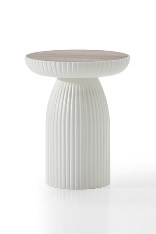 Altınaks Mobilya, Diamond, Bohem Sehpa,tekli Sehpa,yan Sehpa,zigon Sehpa - Aytaşı & Ud Renkli Tabla Krem Gövde & Açık Ceviz Renkli Tabla