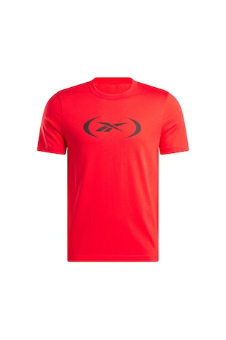 Reebok Basketball T-shırt Kırmızı Erkek Kısa Kol T-shirt Kırmızı
