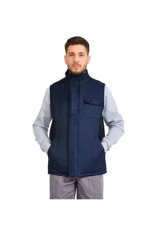 Şensel, Kapitoneli Kot Yelek, Lacivert -118E4545- Kışlık Yelek