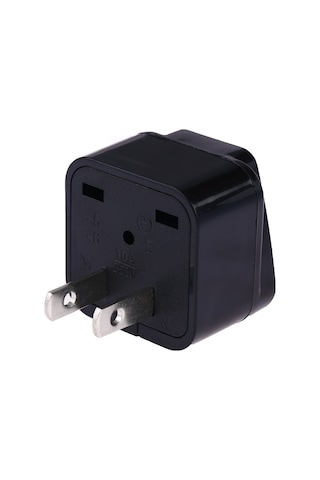 Taşınabilir Evrensel Soket - Abd Fiş Güç Adaptörü Seyahat Şarj Cihazı Siyah