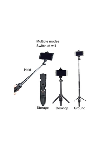 Cbtx Yunteng 9928n Cep Telefonu Bluetooth Uzaktan Kumandalı Selfie Rod Tripod 23-120cm Siyah