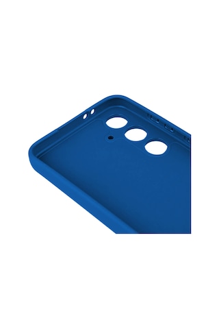 Samsung Galaxy Uyumlu S24 Fe Kılıf Biye Yumuşak Silikon Case Mavi