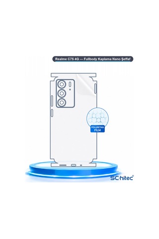 Realme C75 4g Uyumlu Fullbody Arka Kaplama Hidrojel Koruyucu Film