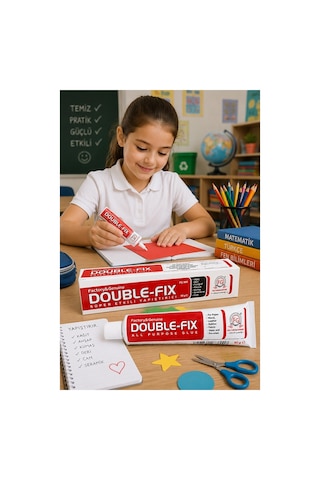 Sıvı Yapıştırıcı 90 Gr Tüp Double-fix Çok Amaçlı Kuvvetli Yapıştırıcı 3 Adet Okul Büro Yapıştırıcısı Kağıt Karton
