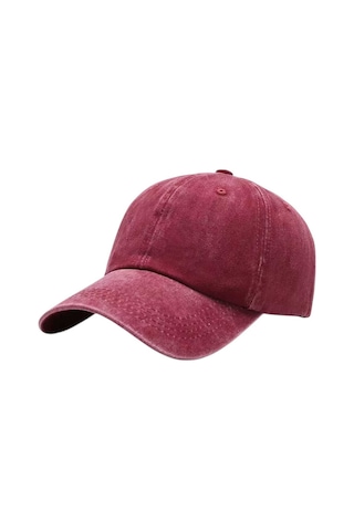 Tezzgelsin Unisex Eskitme Vintage Pamuklu Ayarlanabilir Beyzbol Kep Şapka 2'li Set Lacivert - Kırmızı