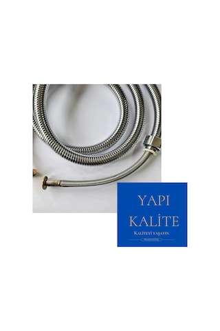 YAPI KALİTE Çelik Örgülü Kopmaz Dolanmaz Banyo Duş Spiral Hortumu