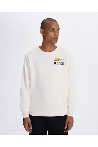 Kappa Authentic Authentic Graphik Pyke Unisex Sweatshirt-beyaz Beyaz