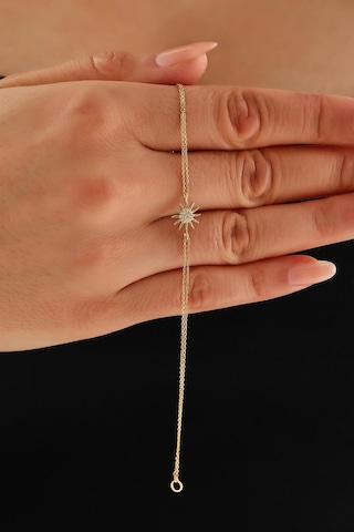 Sefa Gold 14 Ayar Altın Güneş Bileklik Sarı Altın