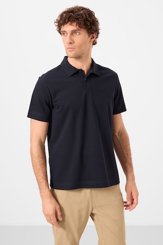 Tommy Life Lacivert Basic Logolu Standart Kalıp Triko Polo Yaka Erkek T-shirt - 87748 Lacivert