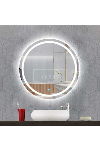 Nuun Dekor 70 Cm Dokunmatik Ledli Ayna Dimmer Beyaz