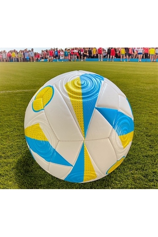Avrupa Futbol Şampiyonası Maç Topu Kabartmalı Yüzey Halı Saha Çim Çok Renkli