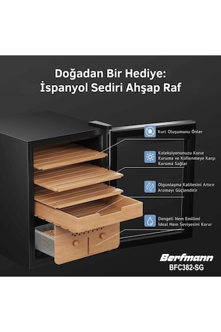 Berfmann Bfc574-sg Humidor 574 Puro Kapasiteli Elektronik Puro Dolabı