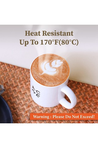 Mutfak Matı Dokuma Amerikan Servisleri 6'lı Set, Doğal Denizotu Isıya Dayanıklı Kahverengi