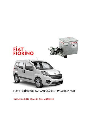 FİAT FİORİNO ÖN FAR AMPÜLÜ H4 12V 60/55W P43T