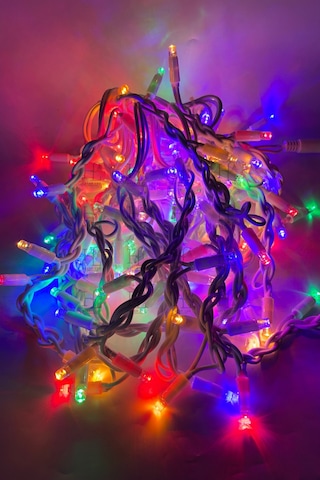 10 Metre Rgb İp Led Yılbaşı Süsü Ip65 Dış Mekan Eklenebilir Beyaz Kablolu Dekoratif Led Işık Renkli