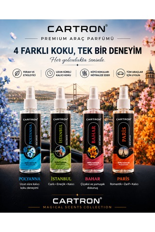 Cartron Oto Kokusu Sprey 4lü Set 150ml 4 Bahar+istanbul+paris+polyanna