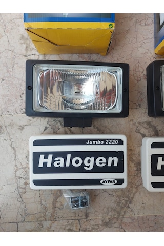 Sis Lambası Desenli Beyaz Cam Halogen Kapaklı Sis Farı Ø 242x133