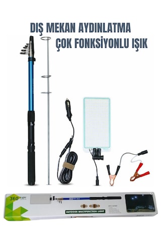 Powermaster Taşınabilir Ayarlanabilir Fonksiyonel Dış Mekan Aydınlatma Işığı Beyaz