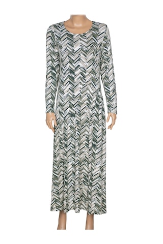 Barem Kadın Funda Belden Basene Büzgülü Penye Haki Elbise D58 Yeşil