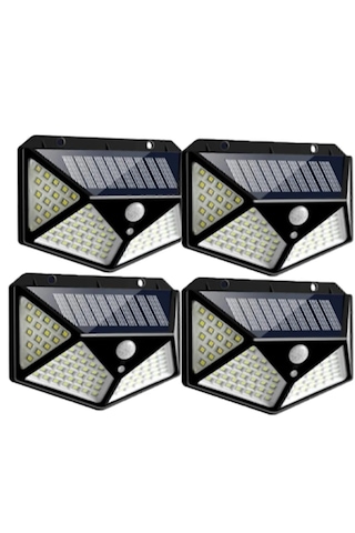 4 Adet 100 Led Solar Sokak Lambası 3 Modlu Güneş Enerjili Lamba