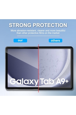 Galaxy Uyumlu Tab A9 Plus Sm-x210 11 İnç Ekran Koruyucu Darbelere Karşı Koruyucu Temperli Cam