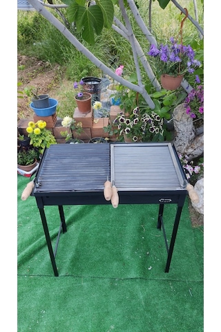 İklim G0-70 Çift Izgaralı Mangal 40 x 70 CM Çubuk - Döküm Izgaralı Mangal