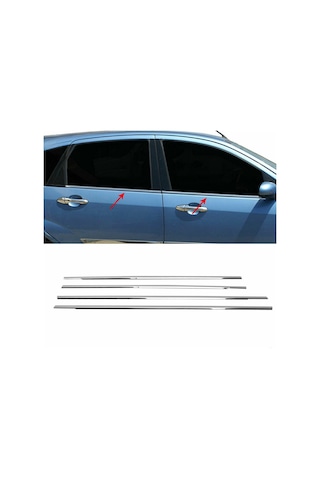 Ford Focus 1 Hb Krom Cam Çıtası Tk 1998-2005 4Prç Paslanmaz Çelik N11.4249