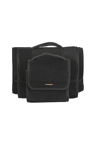 Üçlü Takım Araç Bagaj Organizer Bagaj Düzenleyici Çanta Siyah Kenarlı