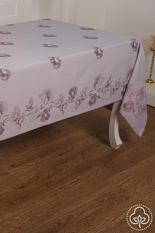 Müge Lüx Jakar Kumaş Mor Masa Örtüsü Dikdörtgen 160x320 Cm - 1084 Çok Renkli
