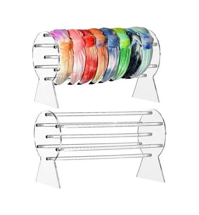 Fortunelane Şeffaf Akrilik Saçlık Tutucu, Kolay Kullanım, Dayanıklı Ev Dekorasyonu -头巾展示架, Ev Organizasyon Aleti Şeffaf