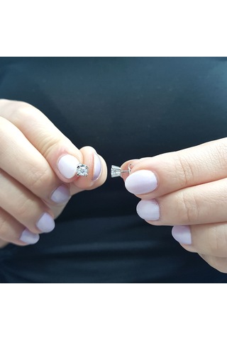 Lova 0.40 Karat Pırlanta Tektaş Küpe - 3040021