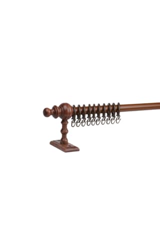 Ceviz Raysız Ahşap Rustik Perde Askısı Rustik Borusu