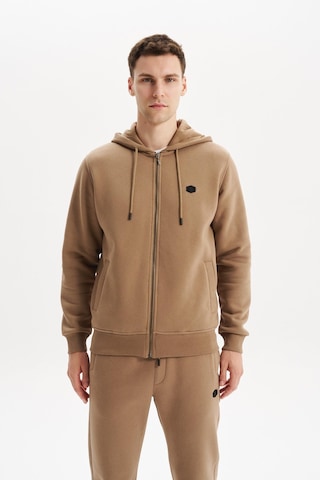 Ar-ma Erkek Sweatshirt Büyük Beden 3 İplik Kalın Kumaş Kapüşonlu Fermuarlı Cepli %70 Pamuk %30 Polyester K30324801502 Gri-bej G8 Gri