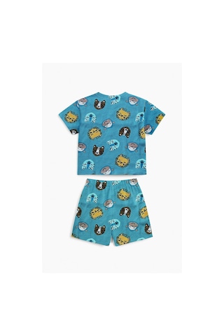 Erkek Çocuk %100 Pamuk Kaplan Metrajlı Şortlu Takım 3-4 Yaş 8-9 Yaş Yeşil