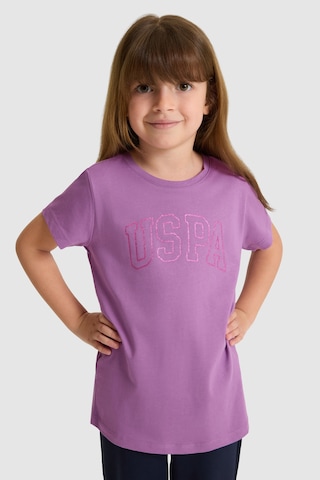 U.s. Polo Assn. Kız Çocuk Menekşe Tişört Basic 50325631-vr037 Menekse