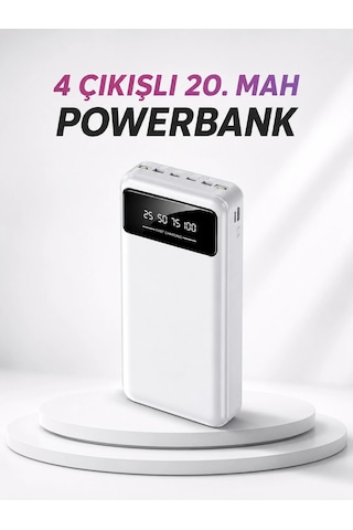 4 Çıkışlı 20.000 Mah Powerbank Taşınabilir Çoklu Giriş Çok Renkli 70248953