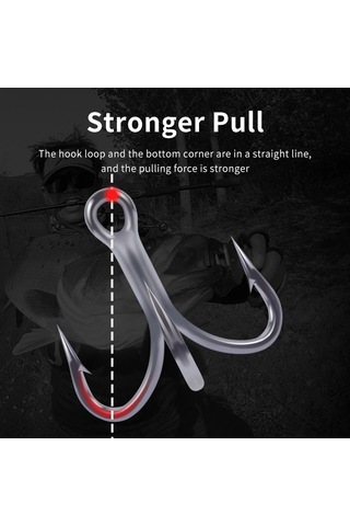 Krallık 3x Karbon Çelik Güçlü Tiz Kanca Olta Takımı Kanca Yüksek Mukavemetli Tuzlu Su Korozyon Önleyici Balıkçılık Kanca 14