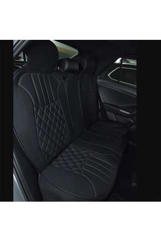 Elegance Lüx Oto Koltuk Minderi Full Set Takım - Siyah/kırmızı Renk Takmatik Pratik