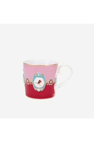 Kırmızı Pembe Porselen Kupa 150 Ml