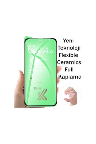 iPhone Uyumlu 13 Ekran Koruyucu 9d Seramik Nano Kırılmaz Cam Kavisli