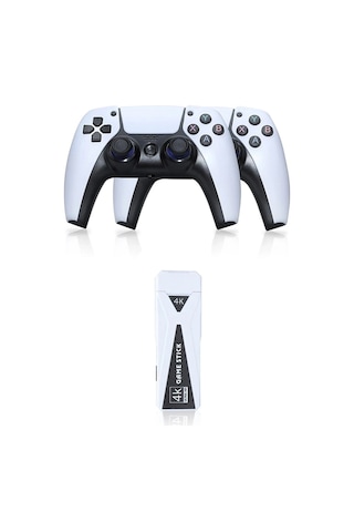 İthalat Y5 64gb Android Dual Pad 4k Game Stick - Beyaz