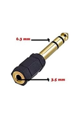 Ars Stereo Kulaklık Mikrofon Adaptörü 6,3mm Erkek To 3,5mm Dişi Gold Jak
