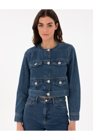 Pierre Cardin Kadın Mavi Ceket Denim 50306930-vr036