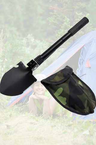 Efsane Kamp - Katlanabilir Kazma Kürek Seti Siyah