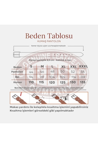 Eds Erkek Kahverengi Klasik Kemer Kahverengi