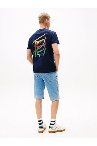 Tommy Hilfiger Tommy Hılfıger Erkek T-shırt Dm0dm20771-c1g Lacivert