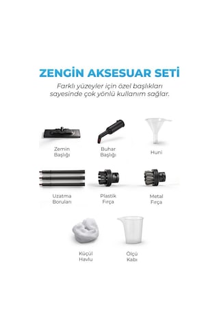 Pirantech Cb- 02a Buharlı Temizlik Makinası - Buharlı Temizleyici - Floor Max Set