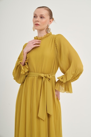 FTZ Women Ftz Plise Şifon Elbise Kivi 31019 Kivi Yeşil