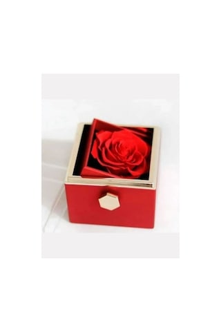 Özcan Tasarım Dönen Gül Hediye Kutusu - Sihirli Yüzük Kolye Kutusu